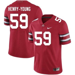 Men's Ohio State Buckeyes #59 Darrion Henry-Young Scarlet Nike NCAA College Football Jersey Top Deals BZQ8444QQ